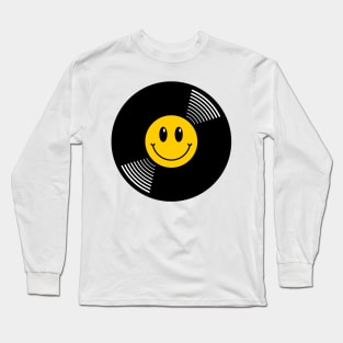 Vinyl Smiley Long Sleeve T-Shirt